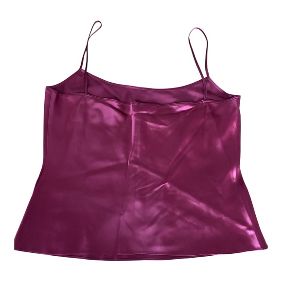 NWT St. John Evening Red Clay Silk w Embellished Trim Cami Top Sz L - Picture 2 of 8